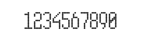 5×11数字点阵字体 ddN511AA0655