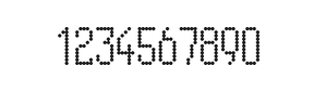 5×11数字点阵字体 ddN511AA0658