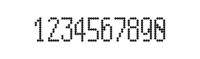 5×11数字点阵字体 ddN511AA0669