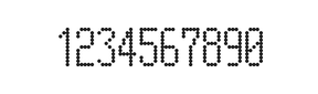 5×11数字点阵字体 ddN511AA0670