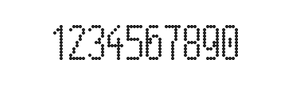 5×11数字点阵字体 ddN511AA0673