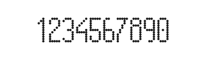 5×11数字点阵字体 ddN511AA0675