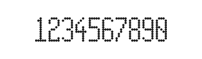5×11数字点阵字体 ddN511AA0690