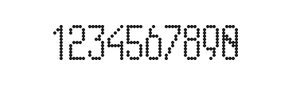 5×11数字点阵字体 ddN511AA0696