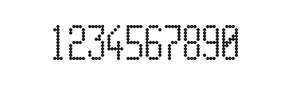 5×11数字点阵字体 ddN511AA0700