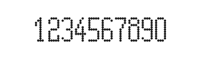 5×11数字点阵字体 ddN511AA0701