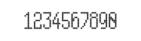 5×11数字点阵字体 ddN511AA0702