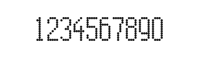 5×11数字点阵字体 ddN511AA0703