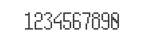 5×11数字点阵字体 ddN511AA0710