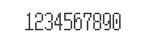 5×11数字点阵字体 ddN511AA0716