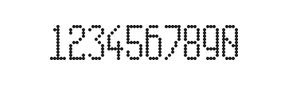 5×11数字点阵字体 ddN511AA0726