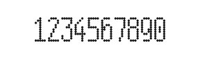 5×11数字点阵字体 ddN511AA0727