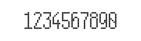 5×11数字点阵字体 ddN511AA0728