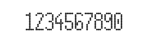 5×11数字点阵字体 ddN511AA0731