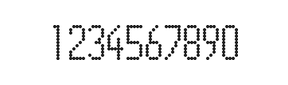 5×11数字点阵字体 ddN511AA0733
