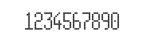 5×11数字点阵字体 ddN511AA0734