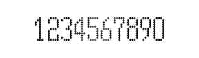 5×11数字点阵字体 ddN511AA0735