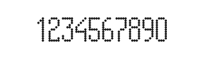 5×11数字点阵字体 ddN511AA0739