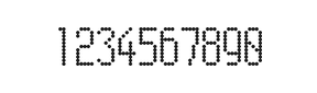 5×11数字点阵字体 ddN511AA0741