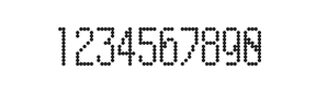 5×11数字点阵字体 ddN511AA0742
