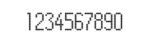 5×11数字点阵字体 ddN511AA0743