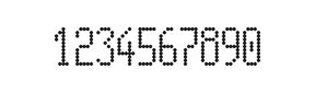 5×11数字点阵字体 ddN511AA0748