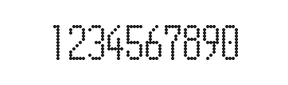 5×11数字点阵字体 ddN511AA0751