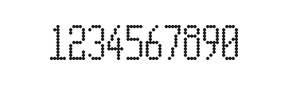 5×11数字点阵字体 ddN511AA0753