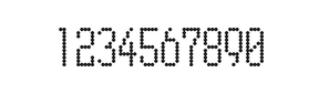 5×11数字点阵字体 ddN511AA0757
