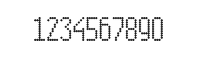 5×11数字点阵字体 ddN511AA0758
