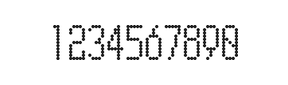 5×11数字点阵字体 ddN511AA0766
