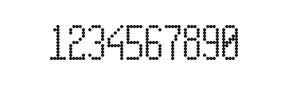 5×11数字点阵字体 ddN511AA0767