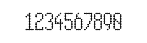 5×11数字点阵字体 ddN511AA0768