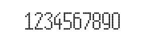 5×11数字点阵字体 ddN511AA0769