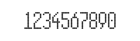 5×11数字点阵字体 ddN511AA0772