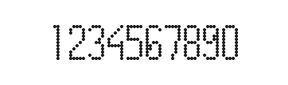 5×11数字点阵字体 ddN511AA0773