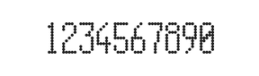 5×11数字点阵字体 ddN511AA0780