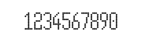 5×11数字点阵字体 ddN511AA0785
