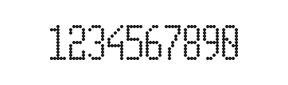 5×11数字点阵字体 ddN511AA0788