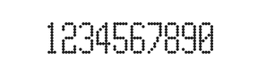 5×11数字点阵字体 ddN511AA0791