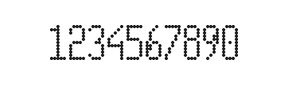5×11数字点阵字体 ddN511AA0799