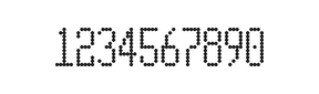 5×11数字点阵字体 ddN511AA0801