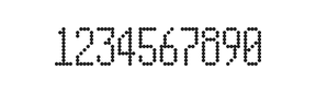 5×11数字点阵字体 ddN511AA0803