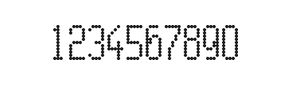 5×11数字点阵字体 ddN511AA0804