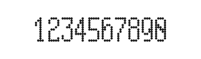 5×11数字点阵字体 ddN511AA0807