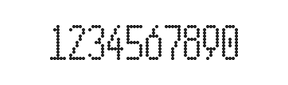5×11数字点阵字体 ddN511AA0812