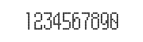 5×11数字点阵字体 ddN511AA0813