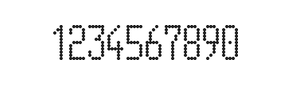 5×11数字点阵字体 ddN511AA0814
