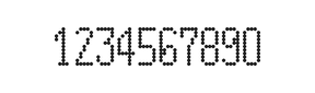 5×11数字点阵字体 ddN511AA0821
