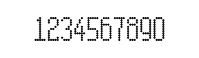 5×11数字点阵字体 ddN511AA0823